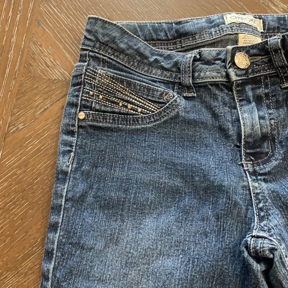 Cherokee blue medium wash denim straight jeans Size 10